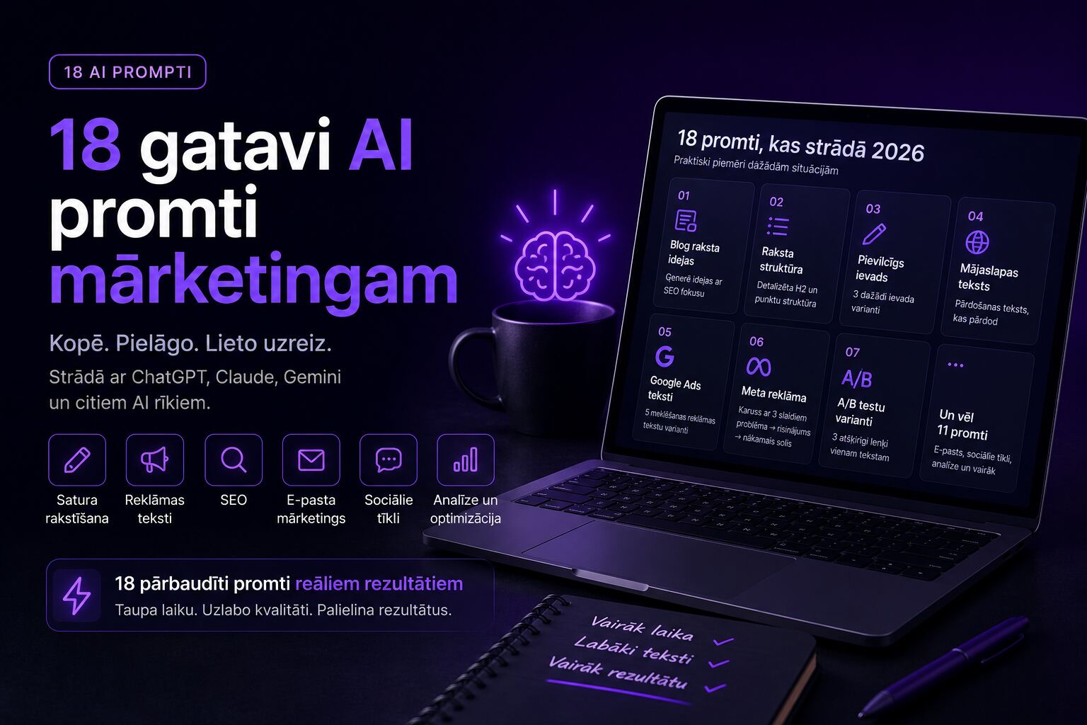 18 best AI prompts for marketing in 2026 - ready to use